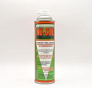 Nu-Coil Foaming Coil Cleaner - Coil Cleaner for Air Conditioning Unit Maintenance and Cleaning - White, Bio-Enzymatic, Non-Flammable, Acid Free