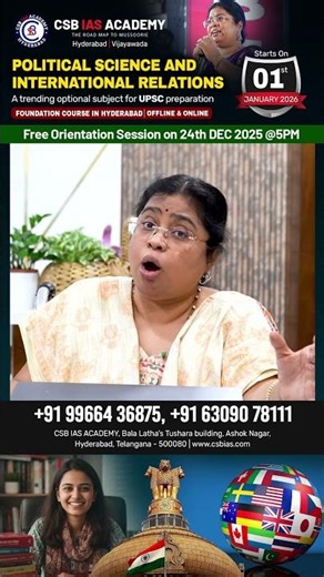Political Science & IR Foundation Course | CSB IAS ACADEMY HYDERABAD | #upsc #civilservices #psir