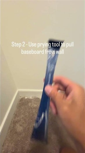 Don’t damage your walls removing baseboard trim. Here’s the right way to do it? #diy #tipsandtricks