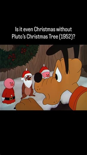 Brian Crawford on Instagram: "A favorite for all of us, right? In this short Donald gets a break from Chip ‘n Dale and Pluto enjoys spending the holiday with our favorite chipmunk friends! It’s what happens when you chop down someone’s house and put it in your living room! #plutoschristmastree #pluto #chipndale #mickeymouse #vintagedisney"