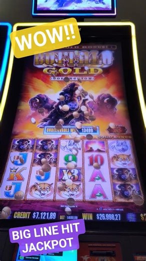 The BIG LINE HIT JACKPOT TODAY!! Buffalo SLOT #shorts #casino #educasino #slot