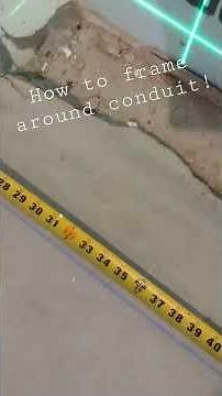 how to frame around conduit. how to frame around pipes. #construction #building #renovation #diy