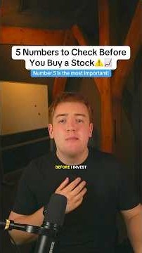 5 Numbers to Check Before Buying a Stock⚠️📈