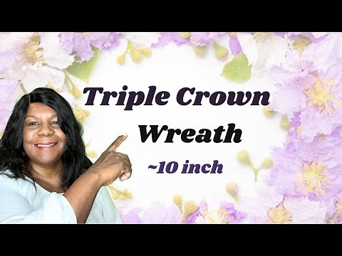 10 Inch Triple Crown Wreath DIY ~ How to Make a Lavender and Pink Wreath for Spring ~ Spring DIY