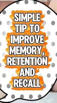 Best Way to Boost Memory and Improve Retention and Recall #docgerrytan #endocrinologist