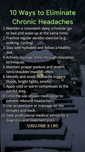 10 Ways to Eliminate Chronic Headaches