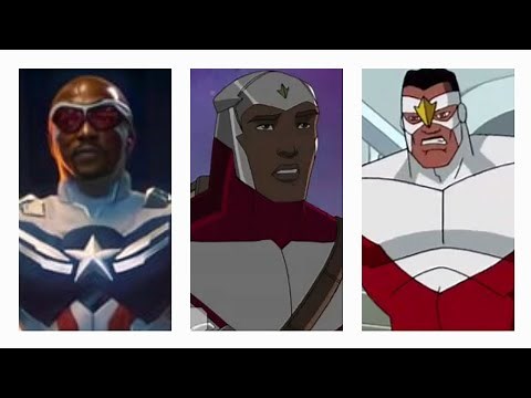 "Falcon" Evolution in Cartoons, Movies and Shows (Marvel Comics)