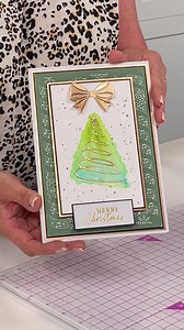 Our Christmas Embellishment dies are here and we are obsessed! 🎄 Take a look at this cute little card idea using the Bow and Christmas Tree die...🎀 | Crafter's Companion