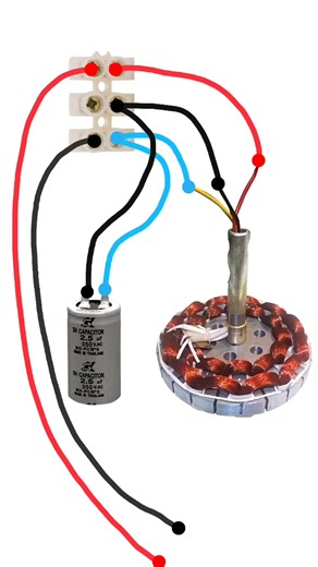 ceiling fan capacitor connection. #wiringdiagram #electrical #electrician sfancapacitorconnection