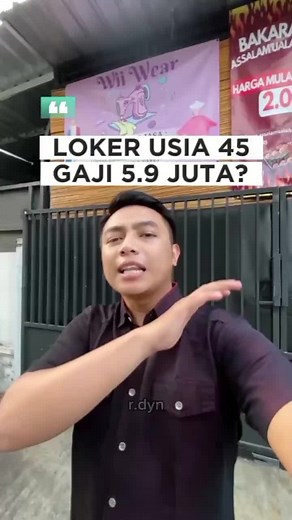 Lowongan Kerja Sidoarjo Usia 45 Gaji 5.9 Juta