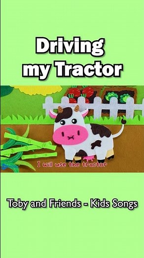 Driving My Tractor Song - Toby And Friends | Animal Songs For Kids #shorts