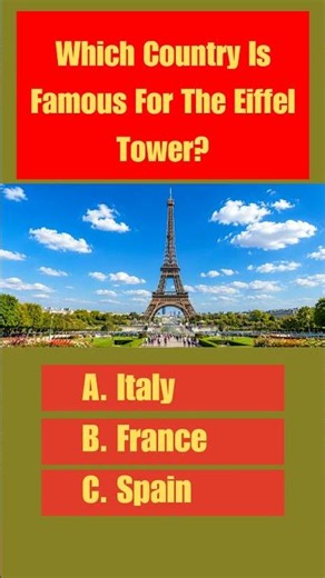 Which Country Is Famous For The Eiffel Tower? 🗼🌍 | Tiny Wisdom Quiz