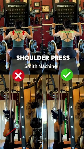 Smith Machine Shoulder Press Tips #shoulderworkout | Ariel Yu