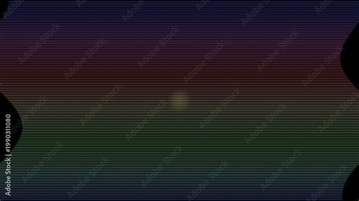 Wavy Horizontal Lines Displaying a Gradient of Colors with a Bright Center Spot