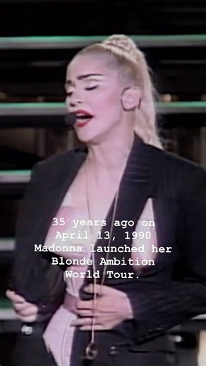 Please Please… Don’t Quiz Me! on Instagram: "35 years ago on April 13, 1990 Madonna launched her Blond Ambition World Tour. The 57 show tour began at the Chiba Marine Stadium in Chiba, Japan. It was the first tour where she performed material from the Like A Prayer (1989) and I’m Breatless (1990) albums. The final show of the tour in Nice, France was recorded and broadcast on HBO. During the tour director Alex Keshishian filmed the documentary Madonna: Truth or Dare which was released in 1991. #