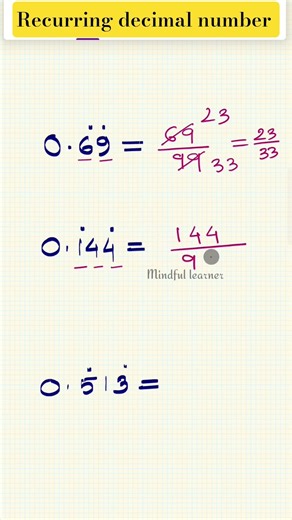 recurring decimal number #shorts