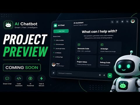 AI Chatbot UI Clone Project Preview | HTML CSS JS 2026