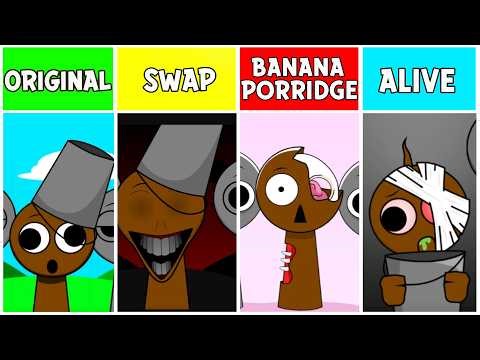 Incredibox Sprunki: Original P#1 vs Swap vs Banana Porridge vs Alive 4 #sprunki #incredibox