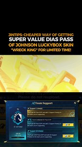 JINTIPS: CHEAPER WAY OF GETTING SUPER VALUE PASS OF JOHNSON LUCKBOX SKIN "WRECK KING" AVAILABLE FOR A LIMITED TIME! #MLBBM7 #MLBB | JinTurizan TV