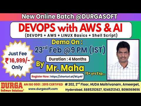 DEVOPS with AWS & AI Online Training @ DURGASOFT