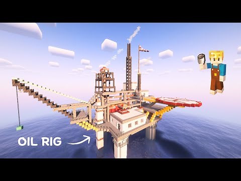 How To Build an Oil Rig in Minecraft [Oil Platform]