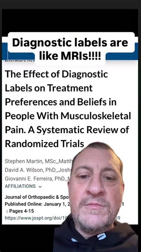 The Effect of Diagnostic Labels on Treatment Preferences and Beliefs in People With Musculoskeletal Pain. A Systematic Review of Randomized Trials Stephen Martin, MSc, Matthew Smith, PhD, David A. Wilson, PhD, Joshua R. Zadro, PhD, Giovanni E. Ferreira, PhD, Mary O’Keeffe, PhD AFFILIATIONS Journal of Orthopaedic & Sports Physical Therapy Published Online:January 1, 2026Volume56Issue1Pages4-15 | Cor-Kinetic