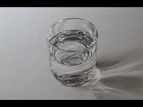 How to Draw a Glass of Water, time lapse