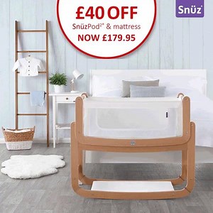 Ooh exciting! The award winning SnüzPod bedside crib is now £40 OFF at only £179.95 with mattress included. Ends 28.07.16 (White & Natural only) #snuzpod http://ow.ly/WdBQ9 | Snüz