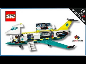 LEGO Emergency Air Ambulance Airplane – City Rescue Plane Speed Build – 60465