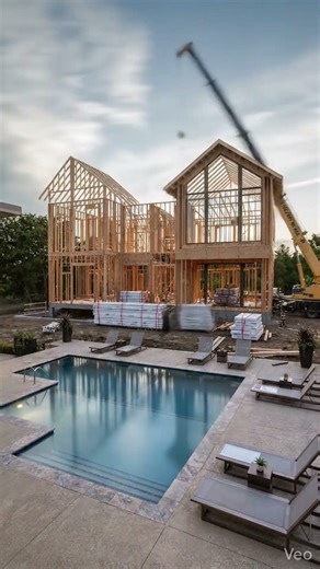 House With Pool Built Faster Than You Can Watch #construction #homedesign #satisfying