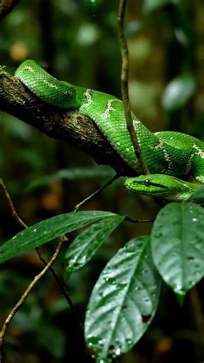 Emerald Tree Boa 🐍 #wildlife #reptiles #tropical #worldwildlifeday #nationalgeographic #discovery