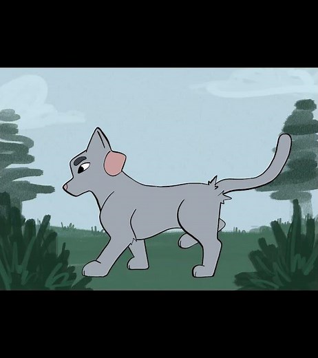Cat walk cycle animation