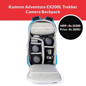 SPECIAL OFFER!! Kamron Adventure EX200L Trekker Camera Backpack Bag Now at Rs 2800. Offer available for limited period only. 📞 Call us today : 8301870721, 9447212721 🌐 www.camerascan.in 🏢 Branches all across Kerala! | Camera Scan