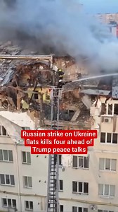 Russian strike on Ukraine flats kills four ahead of Trump peace talks | The Independent