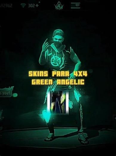 Skins Para 4x4 Green Angelic 💚🪽 #freefire #shorts