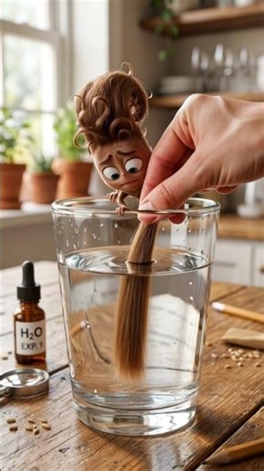 Test Du Verre d’Eau #short #france #conseils #hair #haircare #fyp