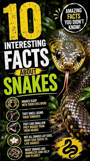 🐍 10 Interesting Facts About Snakes | Amazing Snake Facts You Didn’t Know! #snakesaturday #snake