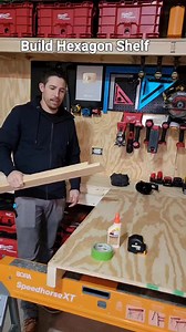 Build Hexagon Shelf #woodworking #shelf #diy | Go Build Stuff
