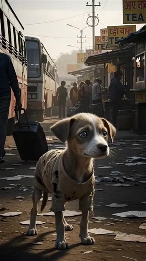 The Poor Puppy at the Bus Stand | A Heart-Touching Story of Dignity EmotionalStory#PoorPuppy#HardWor