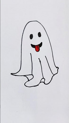 Halloween Ghost 👻 easy drawing #halloweenghost #drawing #pipafuntv #viral #art #youtubeshorts