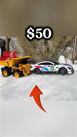 $3 vs $100 RC Cars Drag a Truck Stuck in Snow… Can They Do It? #rccar #rcchallenge #rccars