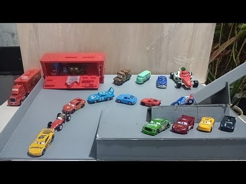 DIY Driftpad Hot Wheels McQueen | Lot of Disney Pixar Cars on Poly Board Track