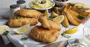 Greek fish and chips - Bakaliaros skordalia