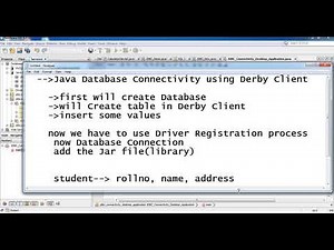 Java Database Connectivity Derby Client