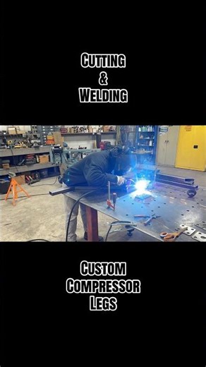 Compressor Mount Leg Build:P1 #fabrication #welding #customfabrication #weld