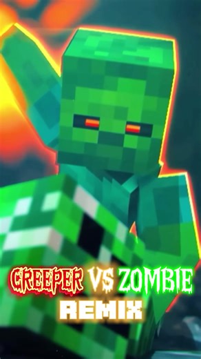 CREEPER VS ZOMBIE RAP REMIX 🧟‍♂️💚 #zarcortgame #creepervszombie #Playersgame #cyclo #lirics #musicvideo #musica #letras #kronnozomber #piterg #Minecraft