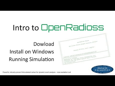 Download, Install, Running the Free OpenRadioss Example | WINDOWS | Free | OpenSource | FEM