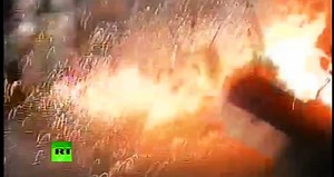 Thieves blow up ATM at the gas station in the UK