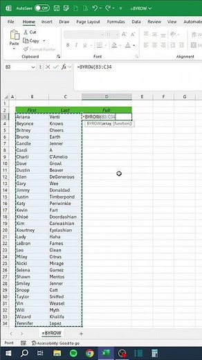 =BYROW in Excel‼️ #excel