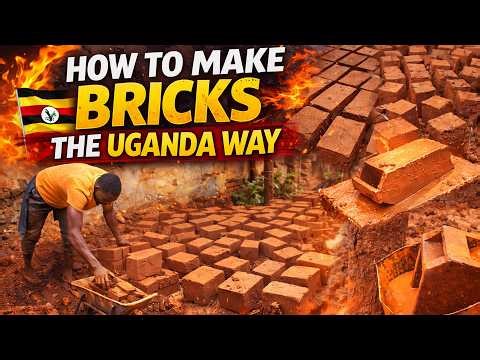 How Bricks Are Made in Uganda | Traditional Clay Brick Making Step by Step Process